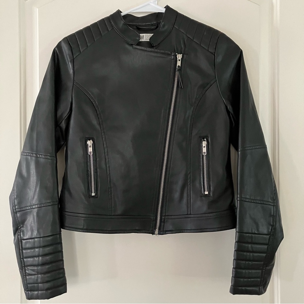 H & M Girls “pleather” Jacket-Size 12/13